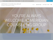 Tablet Screenshot of meridiancounselinggroup.com